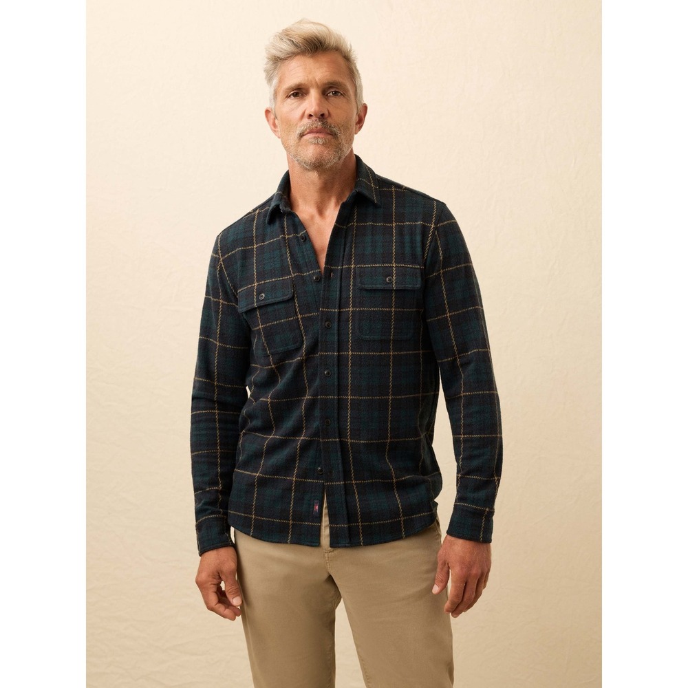 Faherty Legend Lodge Blackwatch Sweater Shirt Men XL Flannel Lumberjack Outdoors